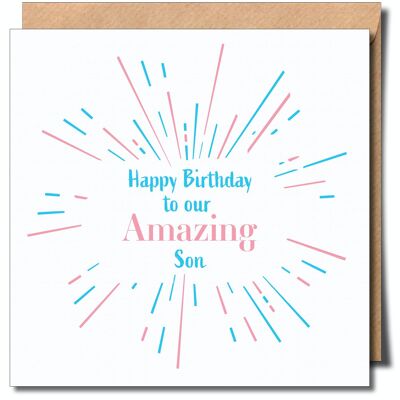 Tarjeta de felicitación de feliz cumpleaños a nuestro increíble hijo transgénero.