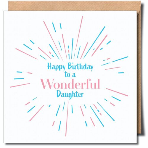Happy Birthday To A Wonderful Daughter Transgender Greeting Card.