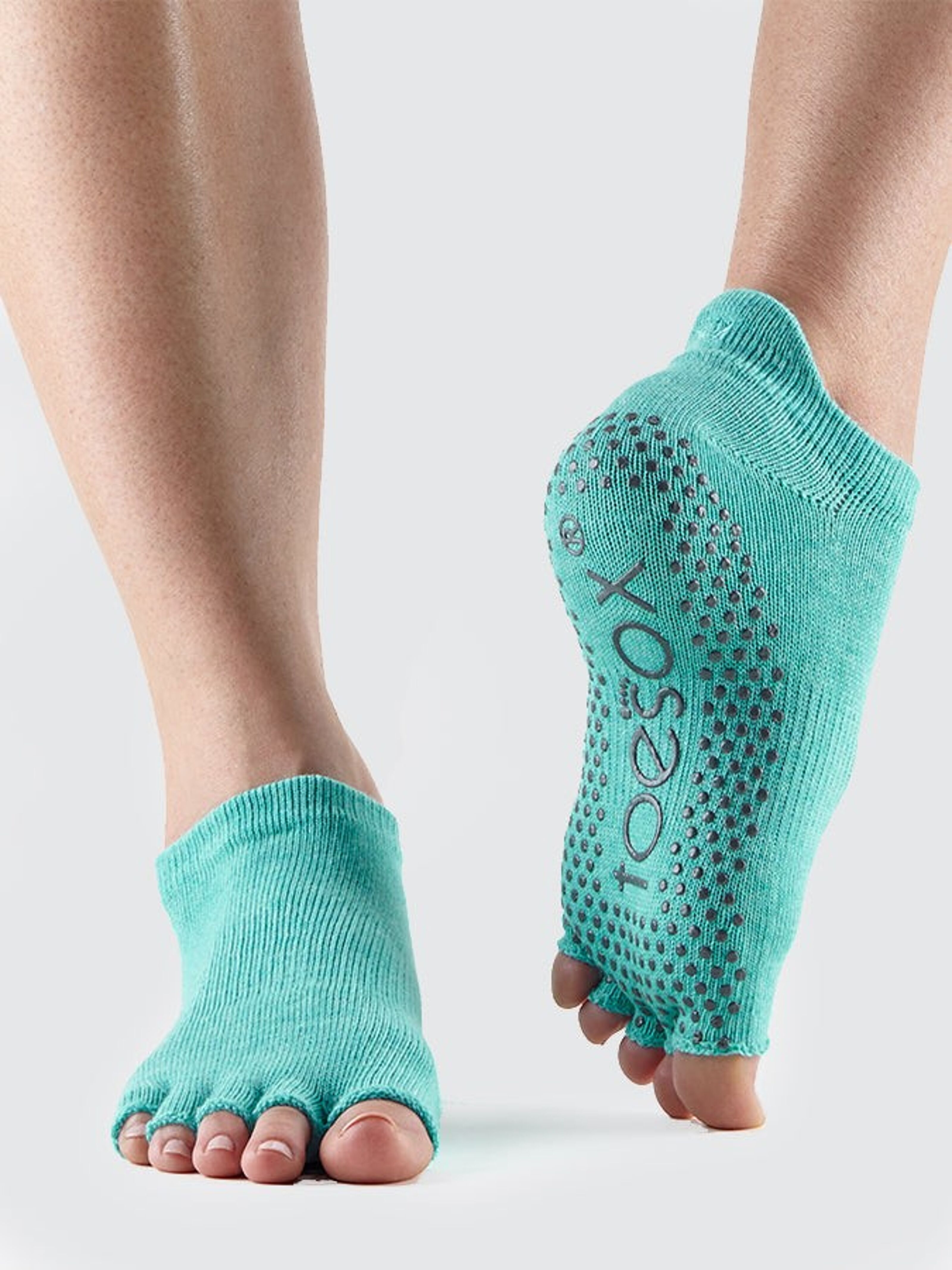Buy wholesale ToeSox Low Rise Half Toe Women's Yoga Socks - Aqua