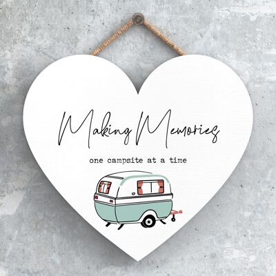 P3736 - Making Memories Camper Caravan Camping Themed Hanging Plaque