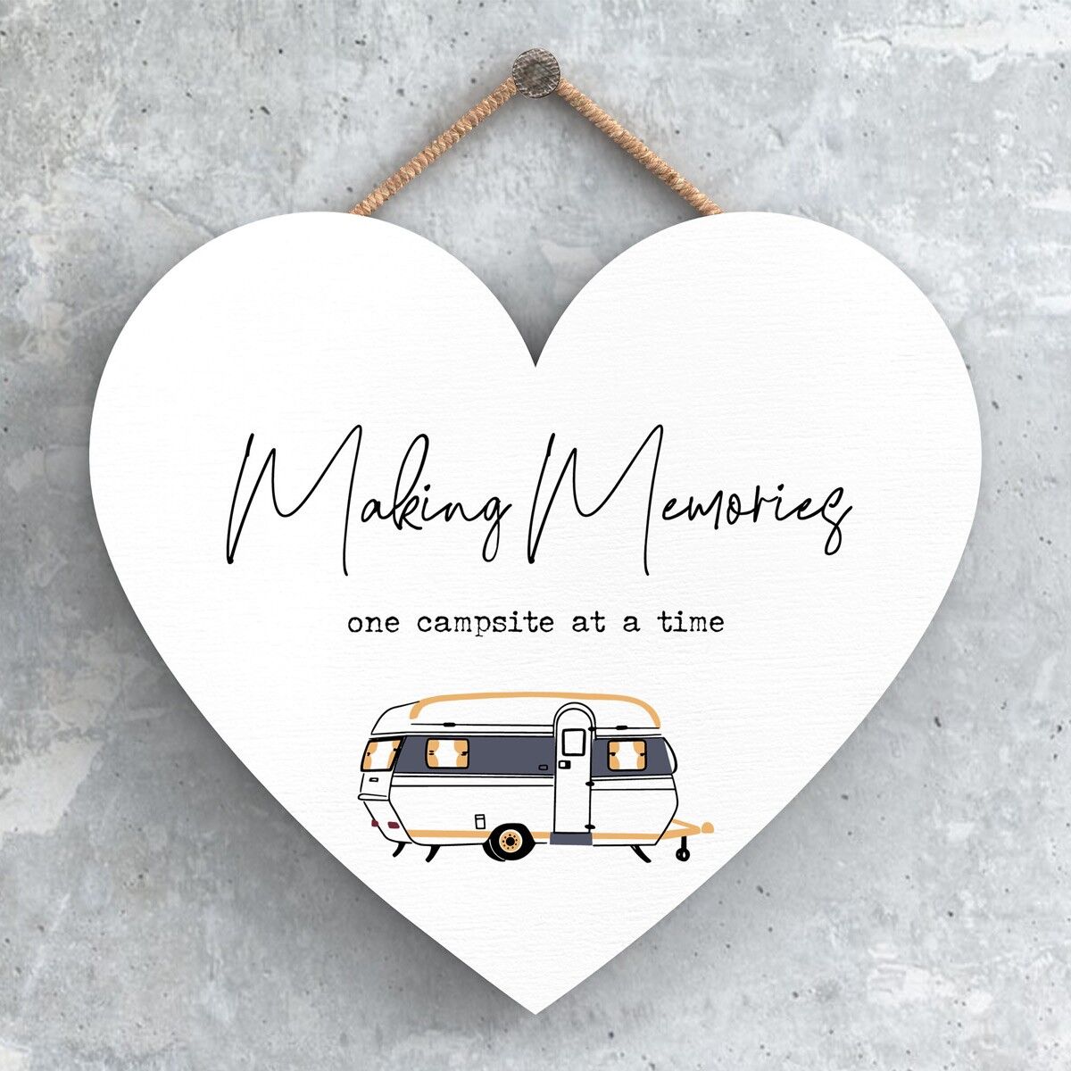P3738 - Placa colgante temática Making Memories Camper Caravan Camping