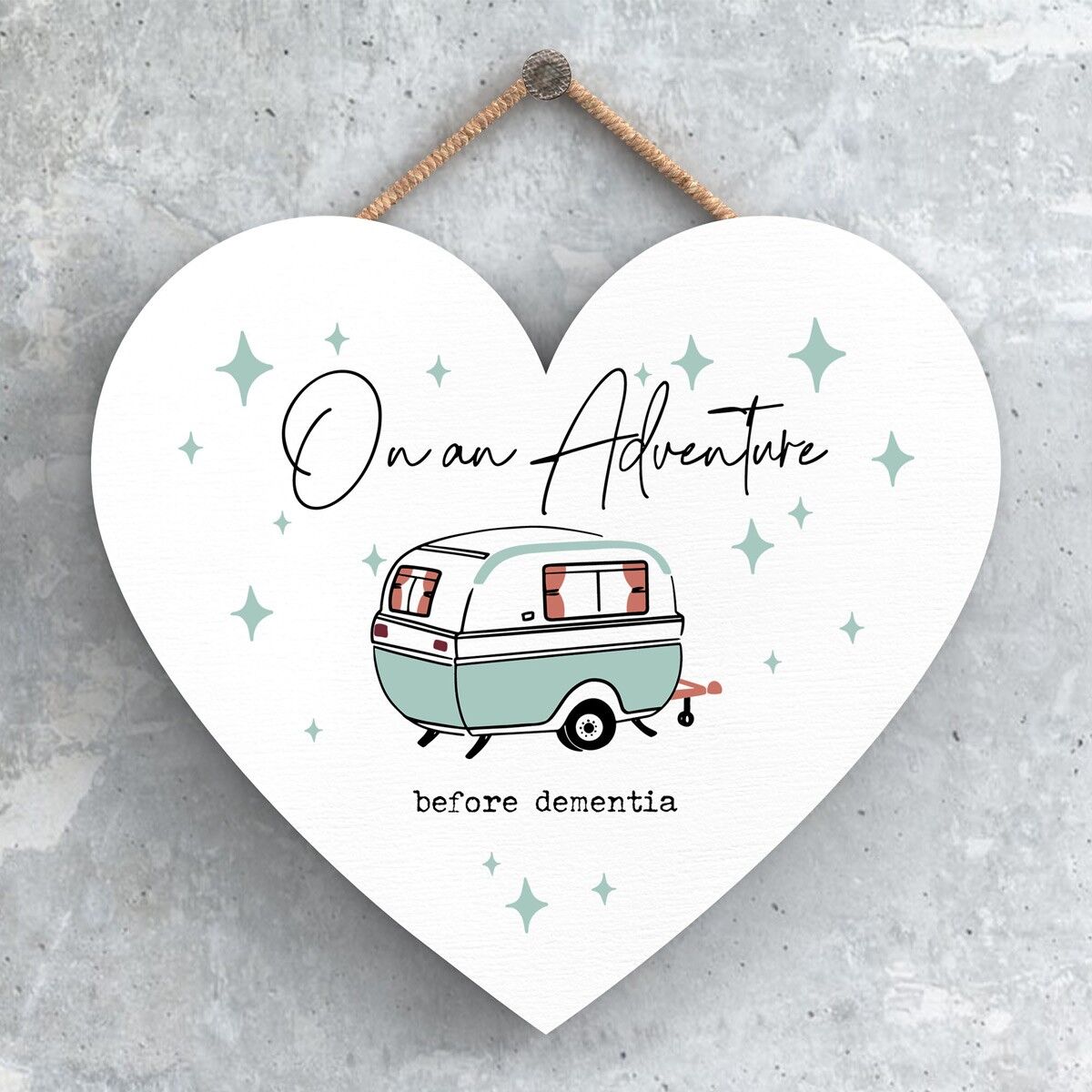 P3742 - Placa Colgante Temática Camper Caravan Camping Adventure Before Dementia