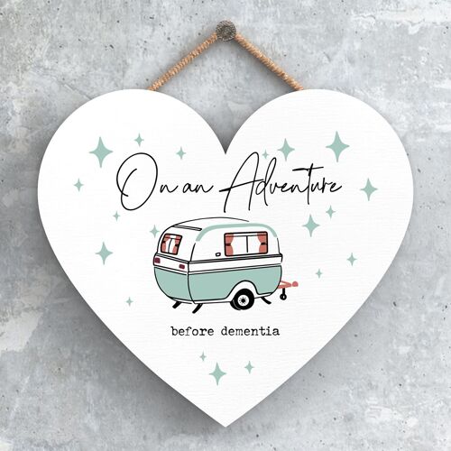 P3742 - Adventure Before Dementia Camper Caravan Camping Themed Hanging Plaque