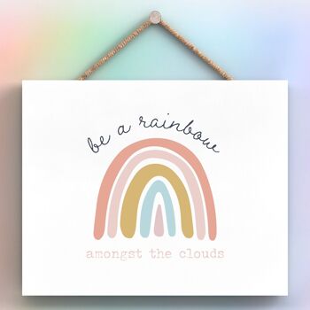 P3790 - Plaque colorée à suspendre sur le thème Be A Rainbow Postivity 1
