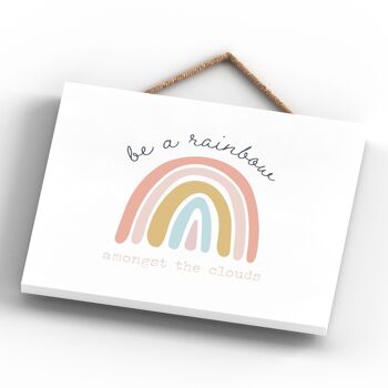 P3790 - Plaque colorée à suspendre sur le thème Be A Rainbow Postivity 4