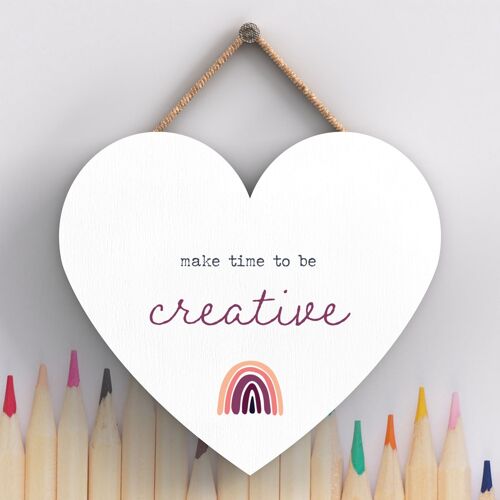 P3818 - Be Creative Rainbow Postivity Themed Colourful Hanging Plaque