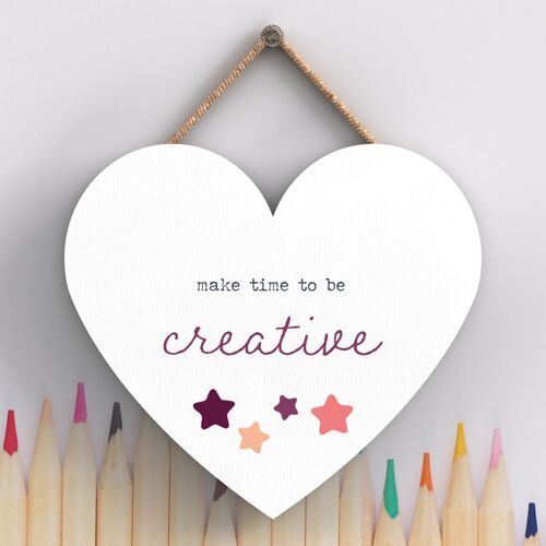 P3859 - Be Creative Rainbow Postivity Themed Colourful Hanging Plaque