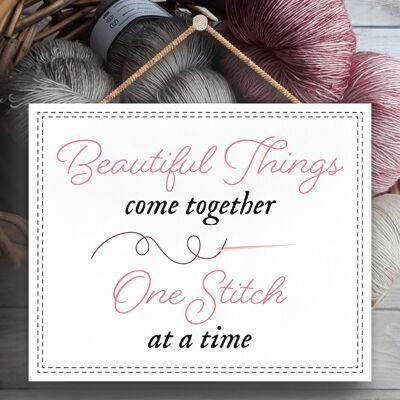 P3911 - Beautiful Things Sewing Room Theme Gift Idea Hanging Plaque