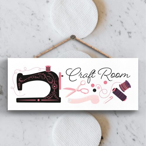 P3930 - Craft Sewing Room Theme Gift Idea Hanging Plaque
