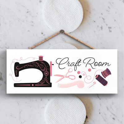 P3930 - Targa da appendere per idea regalo a tema Craft Sewing Room