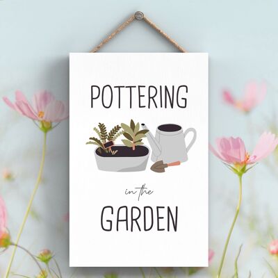 P3940 - Pottering Garden Theme Gift Idea Hanging Plaque