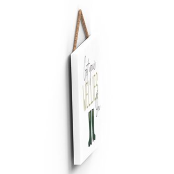 P3942 - Get Your Wellies On Garden Theme Gift Idea Plaque à suspendre 2