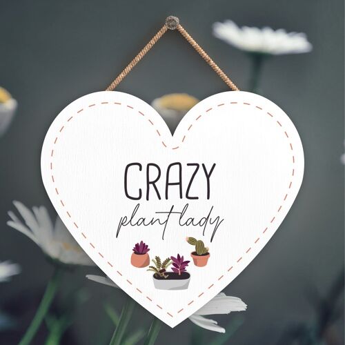 P3944 - Crazy Plant Lady Garden Theme Gift Idea Hanging Plaque