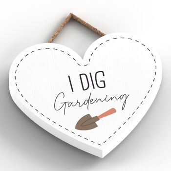 P3947 - I Dig Gardening Garden Theme Idée Cadeau Plaque à Suspendre 2
