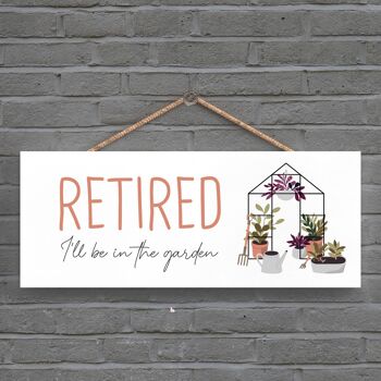 P3956 - Retired I'L Be In The Garden Theme Gift Idea Hanging Plaque 1