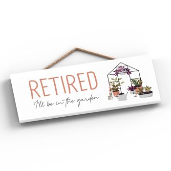 P3956 - Retired I'L Be In The Garden Theme Gift Idea Hanging Plaque 2