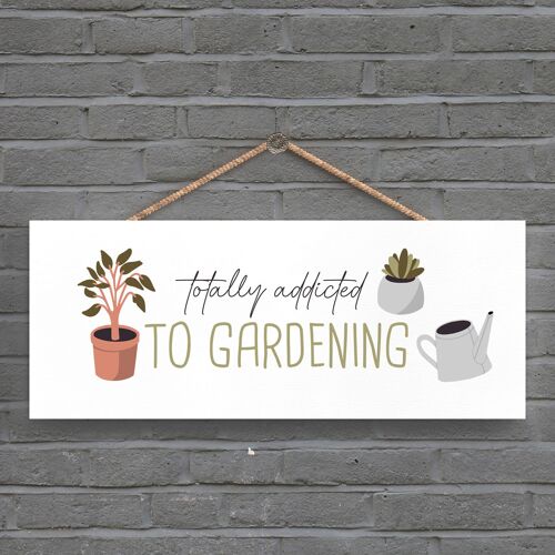 P3958 - My Happy Place Garden Theme Gift Idea Hanging Plaque