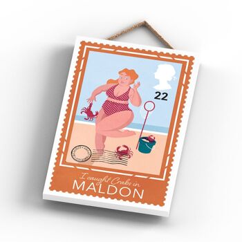 P3968_MALDON - J'ai attrapé des crabes à Maldon Sunny Beach Theme Gift Idea Hanging Plaque 3