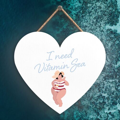 P3982 - I Need Vitamin Sea Sunny Beach Theme Gift Idea Hanging Plaque
