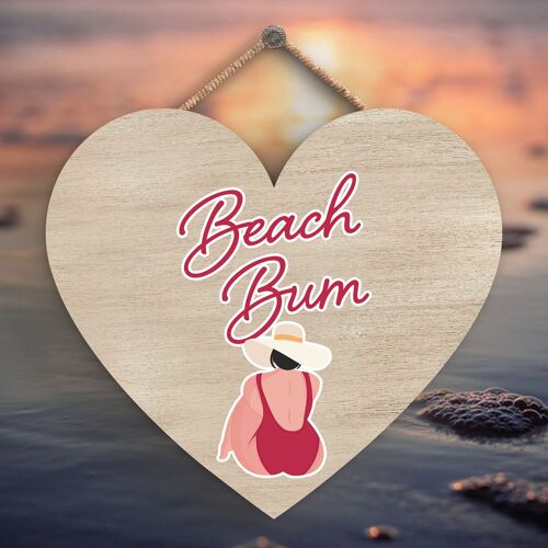 P3985 - Beach Bum Sunny Beach Theme Gift Idea Hanging Plaque