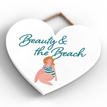 P3991 - La Belle Et La Plage Thème Sunny Beach Idée Cadeau Plaque à Suspendre 4