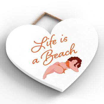 P3993 - Plaque à suspendre Life Is A Beach sur le thème de la plage ensoleillée 2