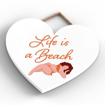 P3993 - Plaque à suspendre Life Is A Beach sur le thème de la plage ensoleillée 4