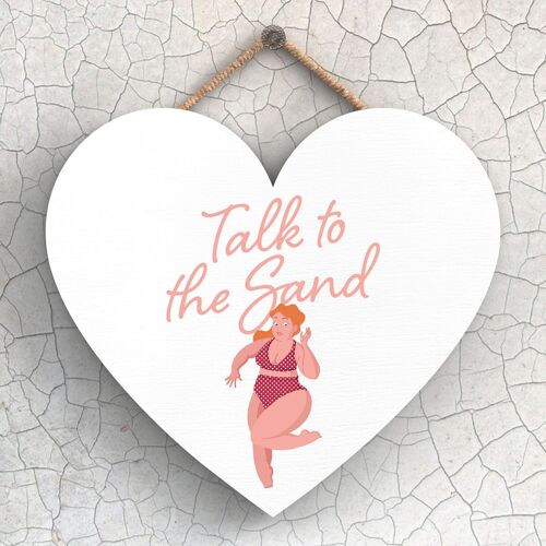 P3994 - Talk To The Sand Sunny Beach Theme Gift Idea Hanging Plaque