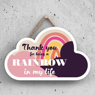 P3997 - Rainbow In My Life Inspiring Sentimental Gift Hanging Plaque