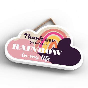 P3997 - Rainbow In My Life Inspiring Sentimental Gift Plaque à suspendre 4