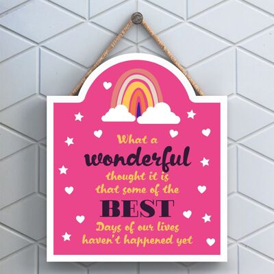 P4011 – What A Wonderful Thought Inspiring Sentimental Gift Hanging Plaque