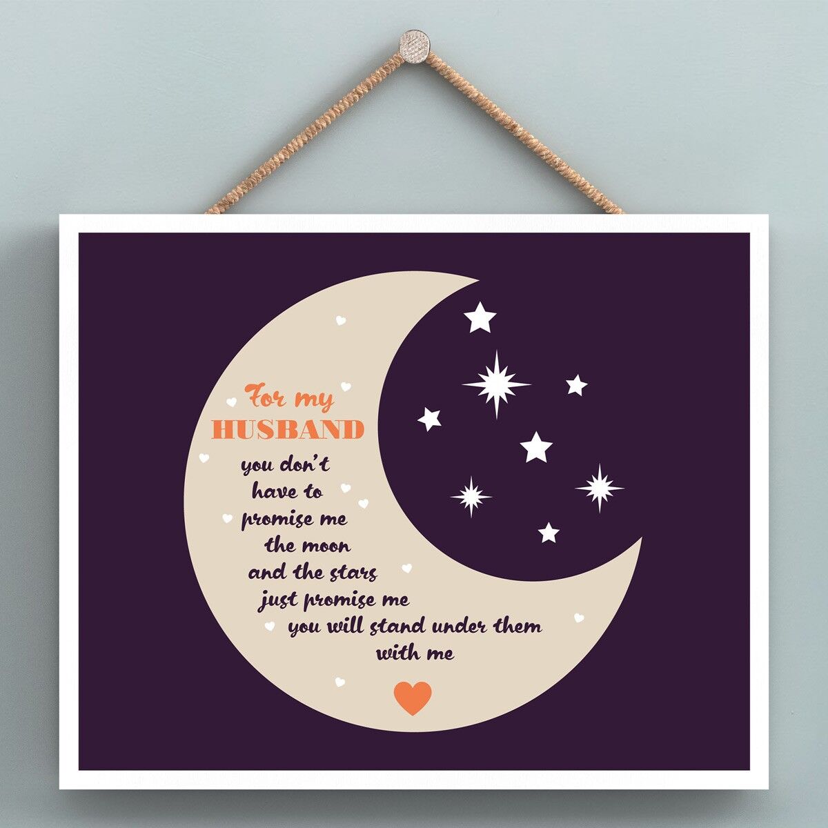 P4015 - For My Husband Inspiring Sentimental Gift Hanging Plaque