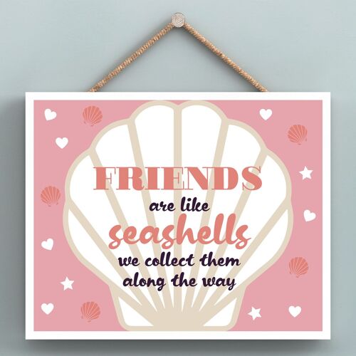 P4018 - Waves Hit Your Feet Shell Inspiring Sentimental Gift Hanging Plaque