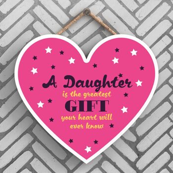 P4020 - Fille Greatest Gift Inspiring Sentimental Gift Plaque à suspendre 1