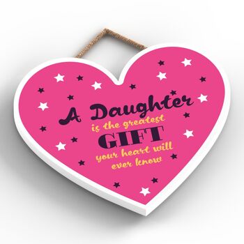 P4020 - Fille Greatest Gift Inspiring Sentimental Gift Plaque à suspendre 2