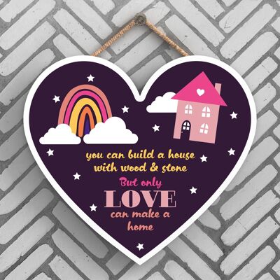 P4026 - Solo el amor puede hacer que un hogar sea un regalo sentimental inspirador Placa colgante