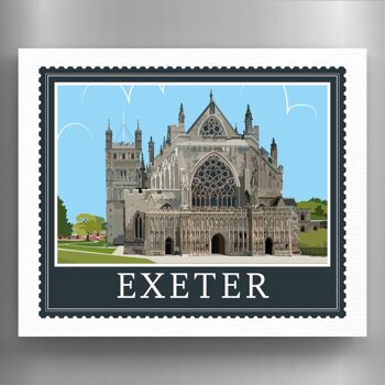 P4032_A - Exeter Works Of K Pearson Seaside Town Illustration Aimant en bois