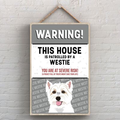 P4064 - Westie The Works Of K Pearson Dog Breed Illustration Placca da appendere in legno