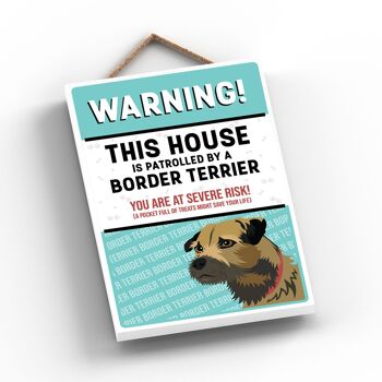 P4065 - Border Terrier The Works Of K Pearson Dog Breed Illustration Plaque à suspendre en bois 2