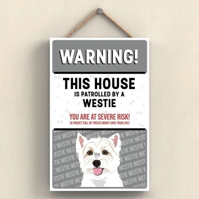 P4070 - Westie The Works Of K Pearson Dog Breed Illustration Wooden Hanging Plaque