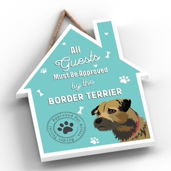 P4071 - Border Terrier The Works Of K Pearson Dog Breed Illustration Plaque à suspendre en bois 2