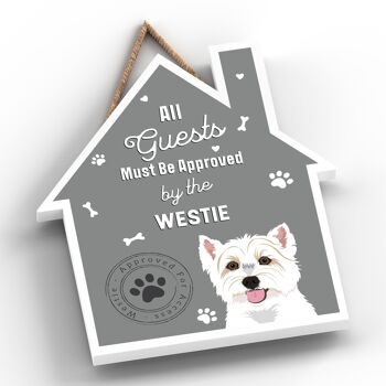 P4076 - Westie The Works Of K Pearson Dog Breed Illustration Plaque à suspendre en bois 2