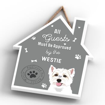 P4076 - Westie The Works Of K Pearson Dog Breed Illustration Plaque à suspendre en bois 4