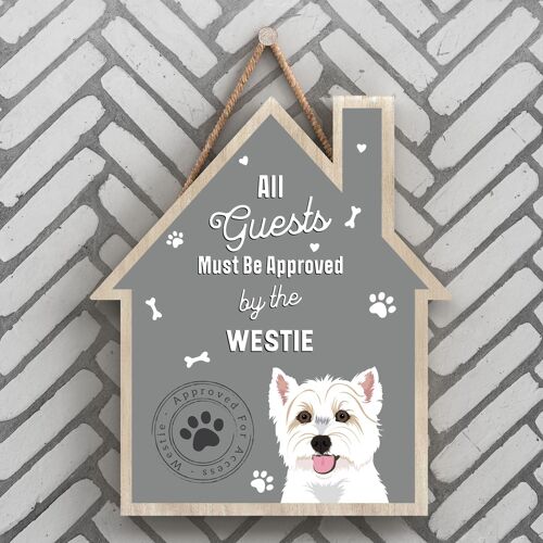 P4094 - Westie The Works Of K Pearson Dog Breed Illustration Wooden Hanging Plaque