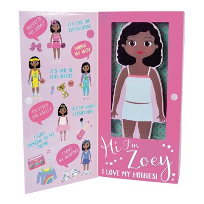 Holz Magnetic Dress Up Puppe - Zoey