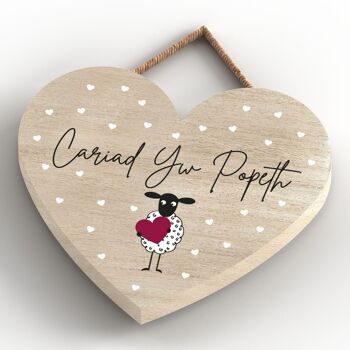 P4322 - Mouton Cariad Yw Popeth Love Is Everything Welsh Cute Animal Theme Plaque 4