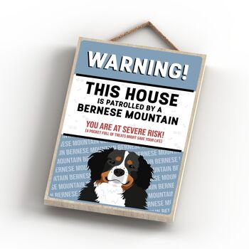 P4485 - Bouvier Bernois The Works Of K Pearson Dog Breed Illustration Plaque à suspendre en bois 4