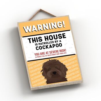 P4496 - Cockapoo Brown Works Of K Pearson Dog Breed Illustration Plaque à suspendre en bois 2