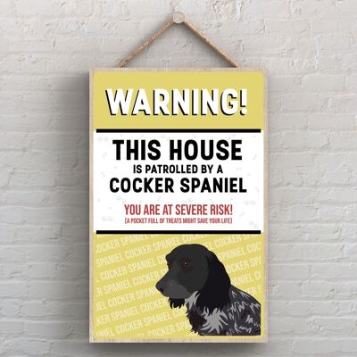 P4498 - Cocker Spaniel Works Of K Pearson Dog Breed Illustration Placa colgante de madera