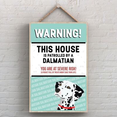 P4502 – Dalmation Works of K Pearson Dog Breed Illustration Holzschild zum Aufhängen